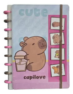 Caderno De Disco Capivara A5 80 Folhas Skypaper 