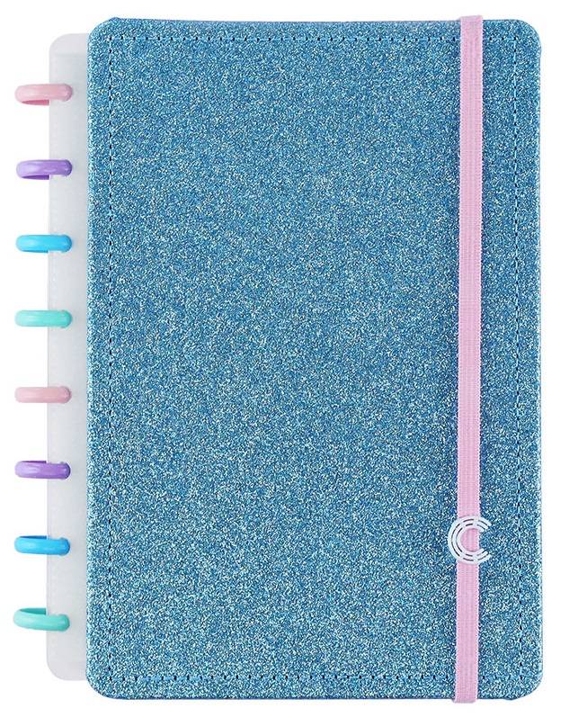 Caderno Inteligente A5 80 Folhas Glitter Ocean Blue Cia521312