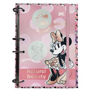 Fichário Dac Colegial Minnie 4200 Elástico + Divisórias + Folhas