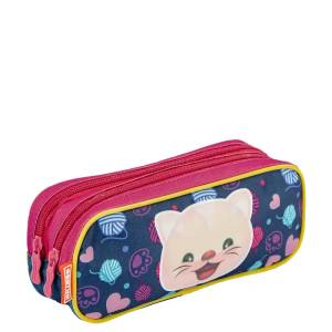 Estojo Sestini Kids Cat 3 2 Fechos 66117-00