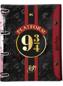 Fichário Universitário Harry Potter 5495 Dac Botão + Divisórias + Folhas