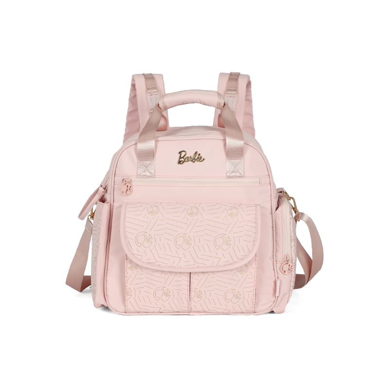 Bolsa Mochila Maternidade Barbie Rosa Luxcel BS67384BB