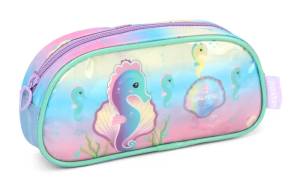 Estojo Luxcel Cavalo Marinho 1 Fecho Verde Ei39394up