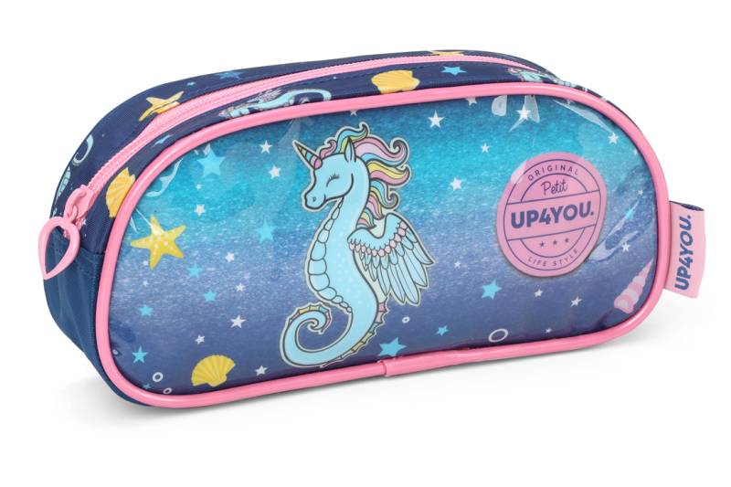 Estojo Luxcel Cavalo Marinho 1 Fecho Azul Ei39394up