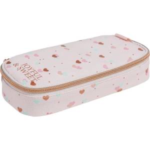 Estojo Tilibra Academie Mini Box 1 Fecho Coração Metalizado