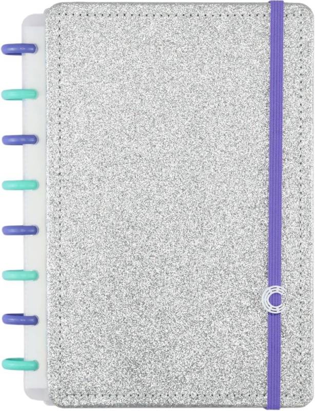 Caderno Inteligente A5 80 Folhas Glitter Silver Cia52139