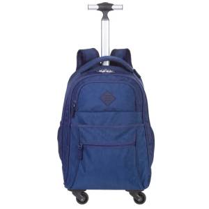 Mochila Carrinho Sestini Rolling Crinkle Azul 4 Rodas 75498-04
