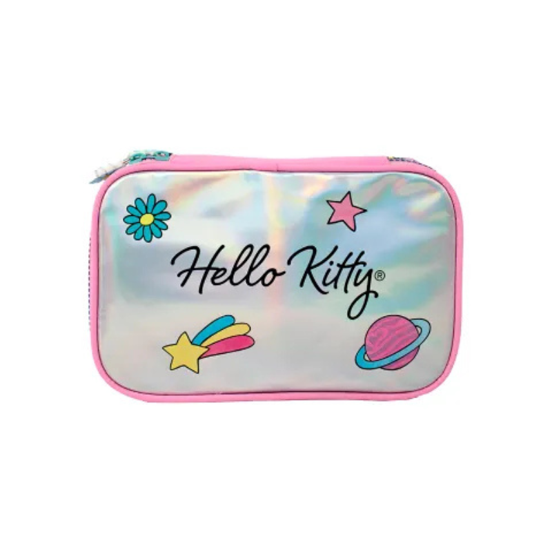 Estojo Feminino Hello Kitty Metalic Box 1 Fecho Xeryus 15416