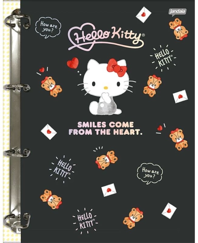 Fichário Colegial Caderno Argolado – Hello Kitty