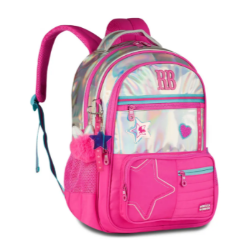 Mochila Clio Rebecca Bonbon Prata Rb2701 ROSA