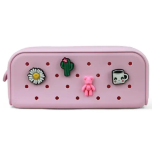 Estojo Escolar Feminino Silicone Charm C/4 Pingentes