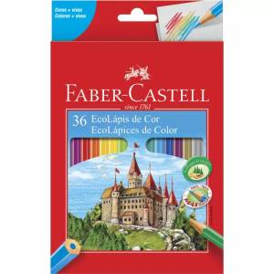 Lápis de Cor Sextavado EcoLápis 36 Cores Faber-Castell