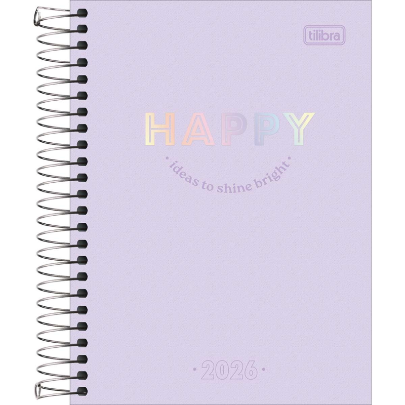 Agenda Anual Tilibra Happy Espiral M4 2026 Sortida