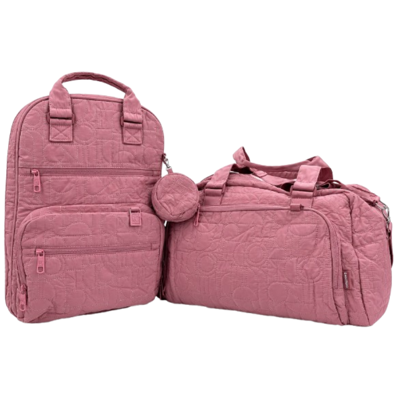 Kit Mochila E Bolsa Maternidade Pippa Bagaggio Rosa