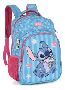 Mochila De Costas Feminina Stitch Pink Luxcel Ms50101sc