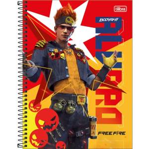 Caderno Universitário Capa Dura 10 Matérias 160 Folhas Free Fire Tilibra