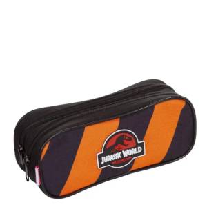 Estojo Sestini Jurassic 2 Fechos Laranja 66080-00