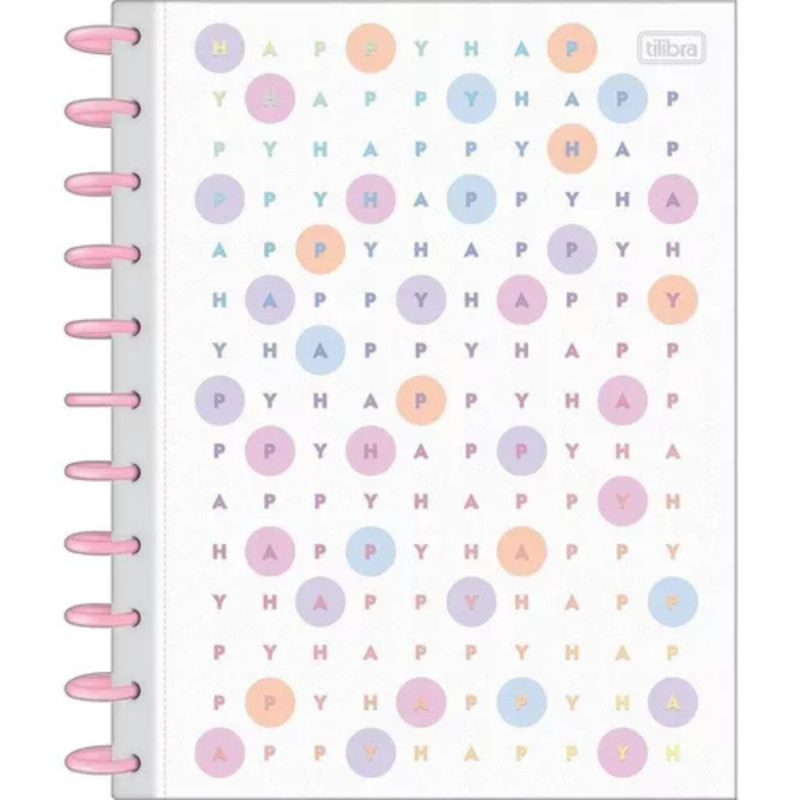 Caderno Tilidisco 1 Matéria 80 Folhas Happy Tilibra