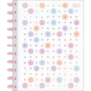Caderno Tilidisco 1 Matéria 80 Folhas Happy Tilibra