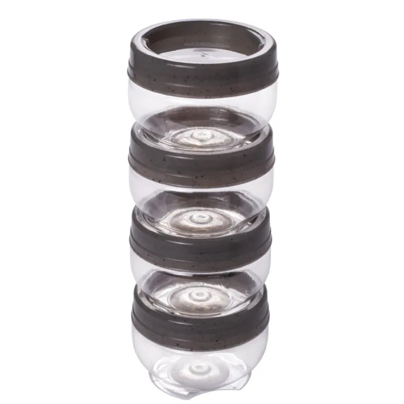 Conjunto 4 Potes Gire E Trave Para Organizar Tempero 155ml