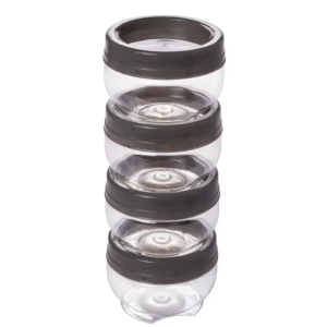 Conjunto 4 Potes Gire E Trave Para Organizar Tempero 155ml