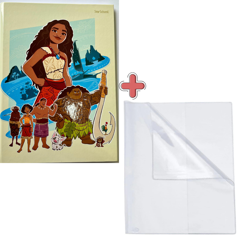 Caderno Capa Dura Brochurão 80 Folhas Moana + Capa