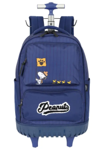 Mochila De Rodinhas Snoopy Luxcel Azul  Mc47772sn