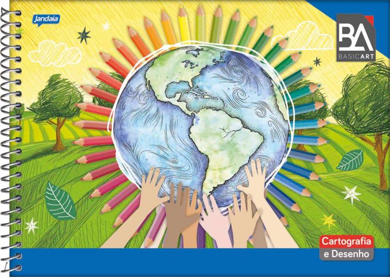 Caderno Desenho Espiral Sem Seda 48 Folhas Capa Forte Jandaia