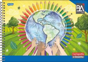 Caderno Desenho Espiral Sem Seda 48 Folhas Capa Forte Jandaia