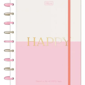 Caderno Tilidisco 10 Matérias 160 Folhas Colegial Happy Tilibra