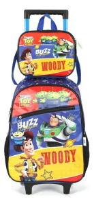 Kit Mochila Carrinho Luxcel + Lancheira Toy Story Preto Ic42432ty