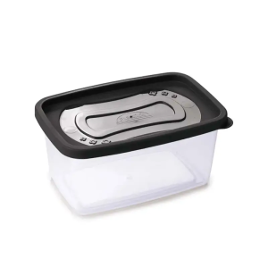 Pote Clic Retangular 1,2 Litros Plasutil Preto