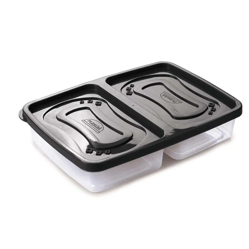 Porta Frios Vasilha Lanche Frutas Pote Com 2 Divisórias