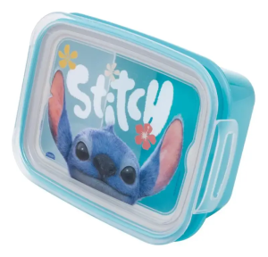 Marmita Hermética Stitch 850Ml Com Divisórias Plasútil