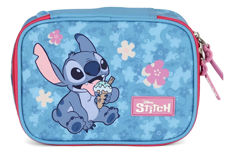 Estojo Feminino Stitch Box Pink Luxcel Et50104sc