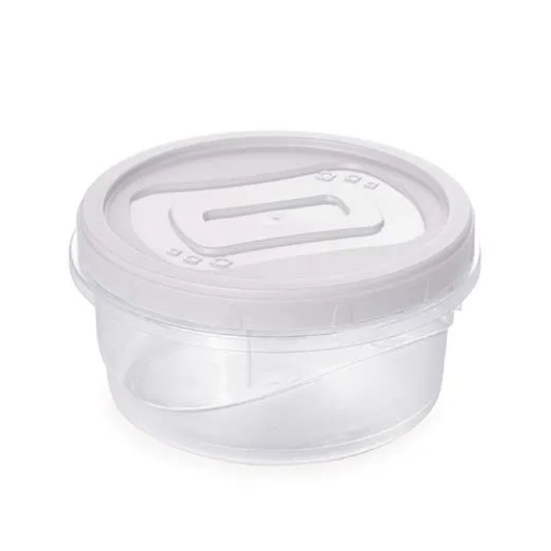 Pote Plástico Redondo Rosca Com Tampa 900 Ml