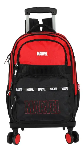 Mochila De Rodinhas 360 Luxcel Avengers Vermelho Mc50032ag