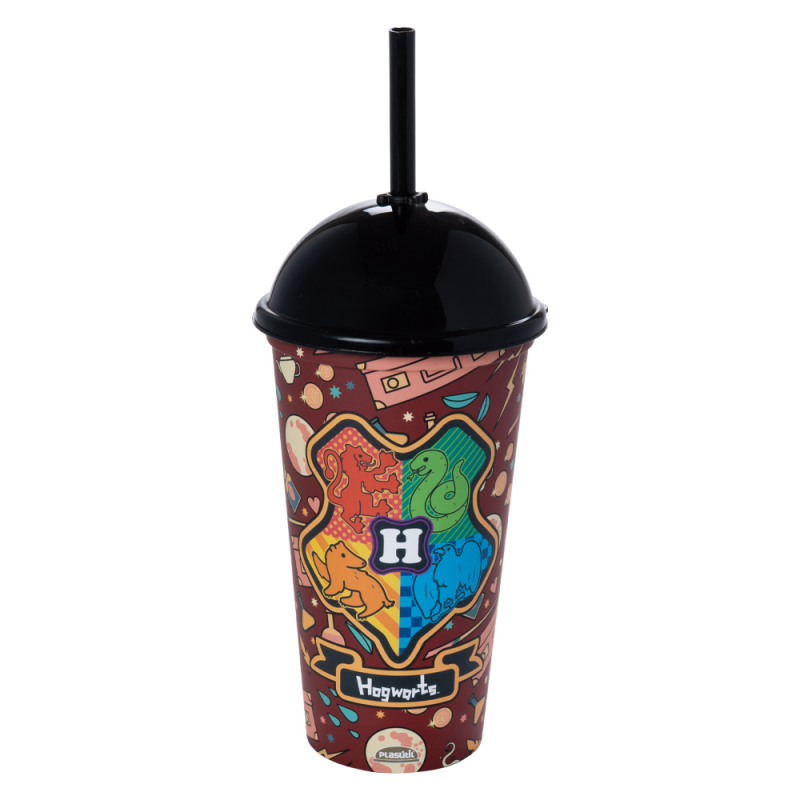 Copo Plástico Harry Potter C/Tampa 500Ml 15335 Plasútil