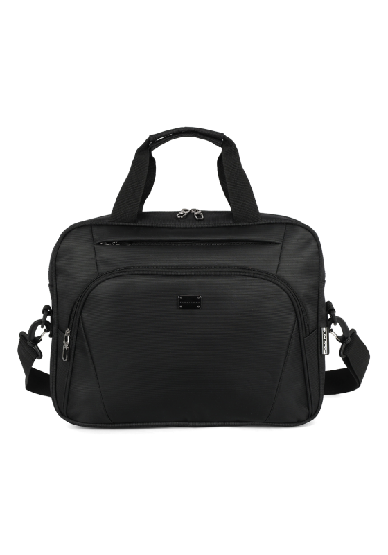 Pasta Executiva Polo King 4 Divisórias Notebook Preta Ex20080