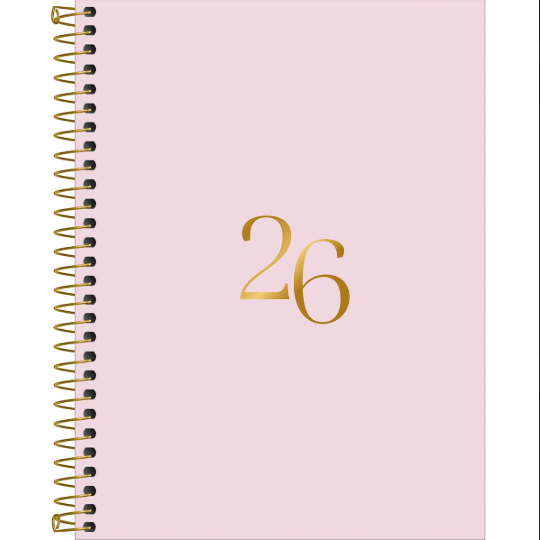Agenda Anual Tilibra Vanilla Espiral M7 2026 Sortido