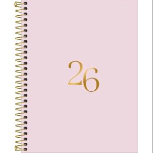 Agenda Anual Tilibra Vanilla Espiral M7 2026 Sortido