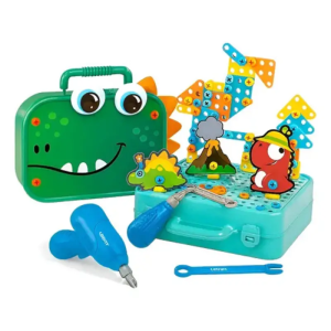 Brinquedo Kit Ferramentas Dino C/228Pçs 