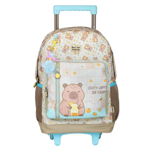 Mochila De Rodinhas Feminina Capivara Brownie Xeryus 15868