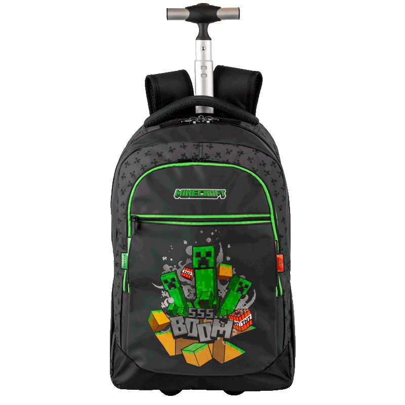 Mochila Carrinho Mega Rodas Minecraft Icons Sestini 66422-01