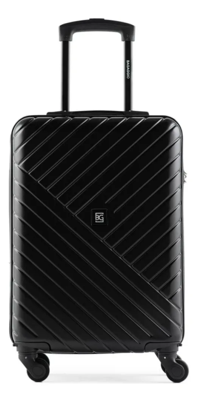 Mala De Bordo Abs 4 Rodas Detroit Cor Preto