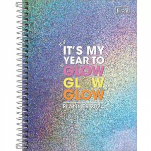 Agenda Anual  Tilibra Planner My Glowing Espiral 2024