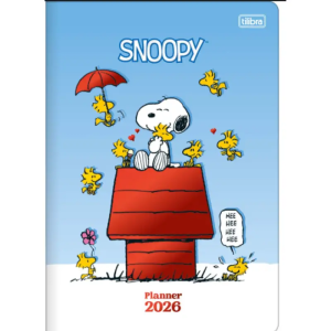 Agenda Anual Tilibra Planner Snoopy Grampeado M7 2026 Sortido
