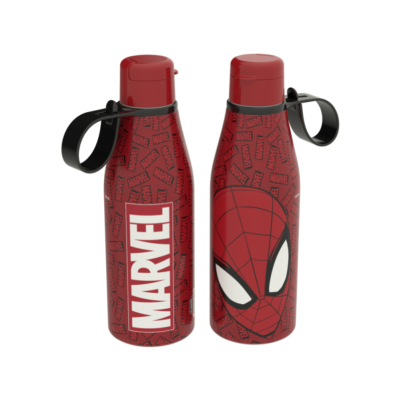 Garrafa De Plástico Spider Man Abre Fácil 530Ml Plasútil