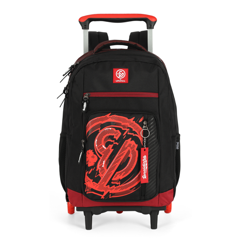 Mochila Carrinho Luxcel Enaldinho  MC49456UP Vermelho 3 rodas