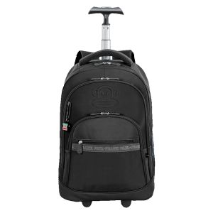 Mochila Carrinho Sestini Paul Frank T03 Preto 2  Mega Rodas 76042-04